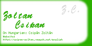 zoltan csipan business card