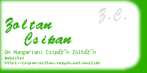 zoltan csipan business card